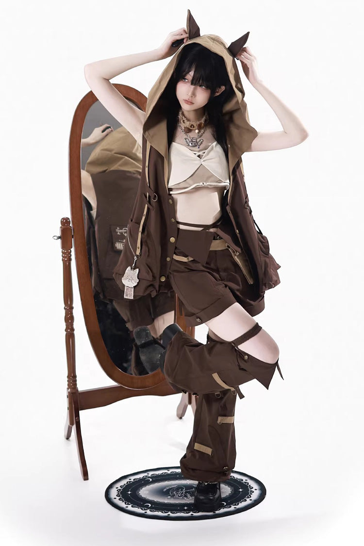 Fox Trail Hooded Punk Prince Ouji Lolita Set