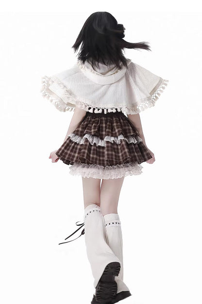 Warm Summer Days Double-Layered Printed Lolita Skirt with Lace - Ruffled