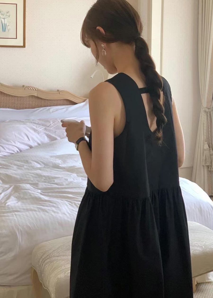 White Backless Dress Sleeveless Classy Holiday Cotton