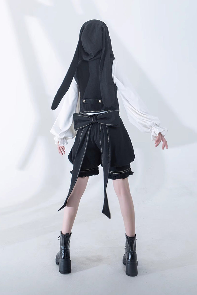 Ivory Anxious Rabbit Long-Sleeve Ouji Gothic Lolita Blouse