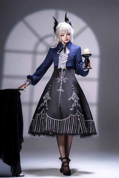 Vintage Elegant Lolita JSK Dress Set with Embroidery