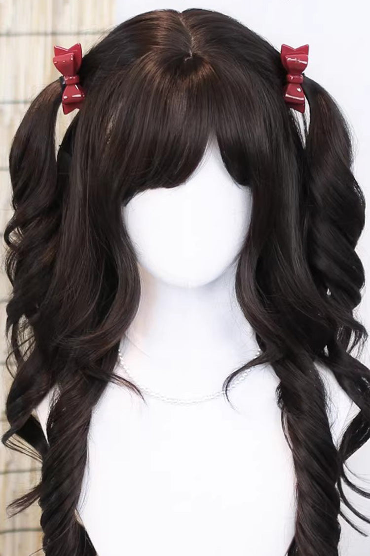 Casual Sweet Lolita Long Wig with Curls and Wispy Bangs in Three Tones - CosplayCharm