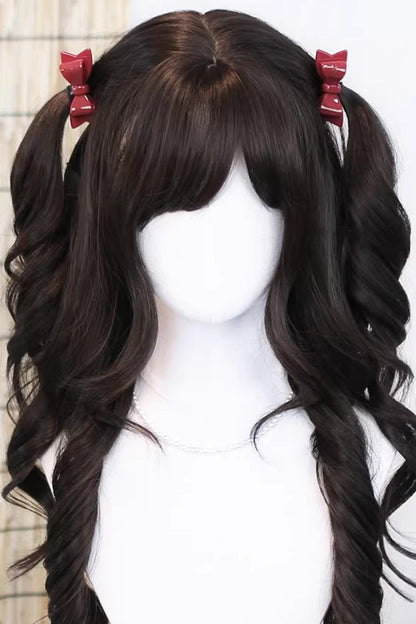 Casual Sweet Lolita Long Wig with Curls and Wispy Bangs in Three Tones - CosplayCharm