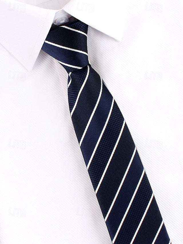 and Narrow Stripes Ties Men's Zip Classic Pre-Tied -