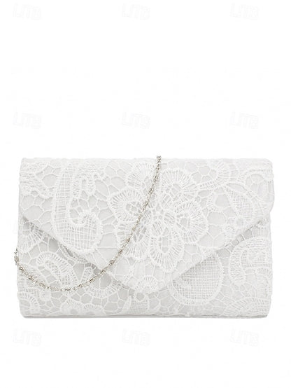 Lace with Chain Bag Women's Evening Strap Clutch