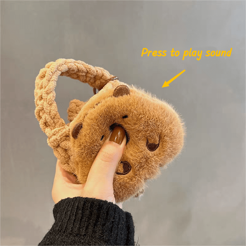 Capybara Coin Purse Plush Earphone Case