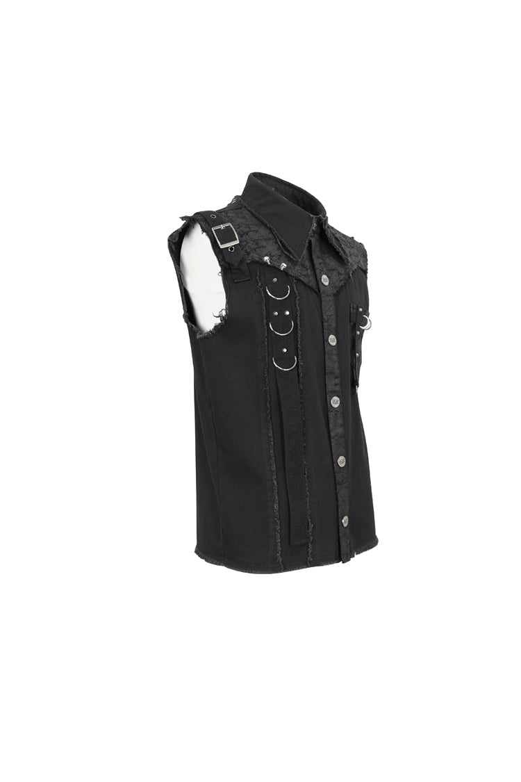 Jet Buckle Splice Raw Punk Vest