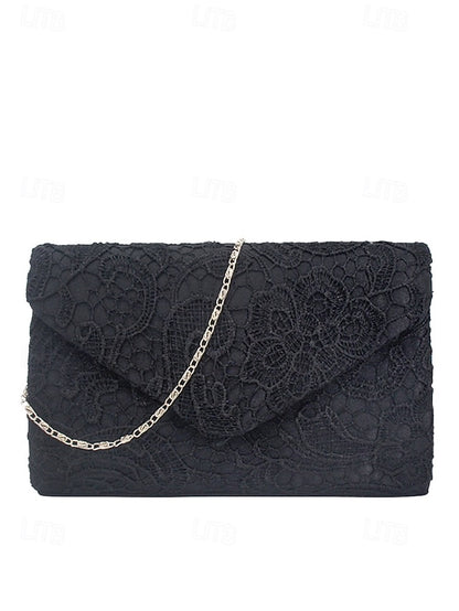 Lace with Chain Bag Women's Evening Strap Clutch