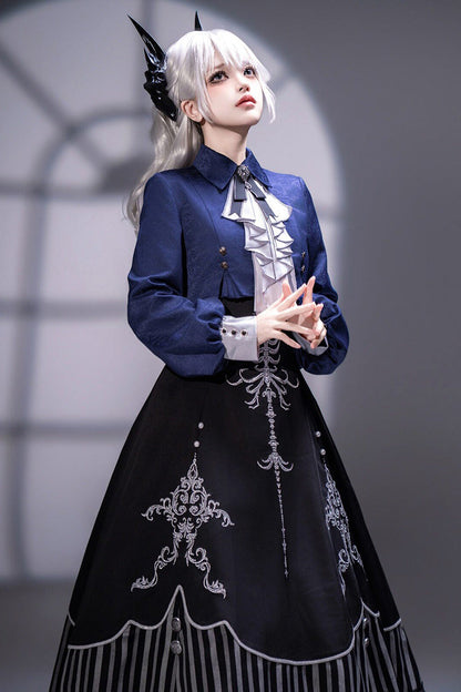 Vintage Elegant Lolita JSK Dress Set with Embroidery