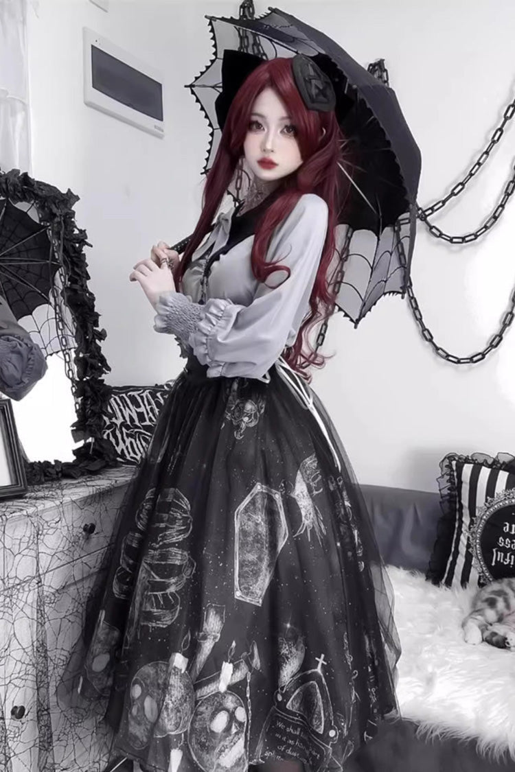 Classic Gothic Punk Lolita Skirt Set for Halloween