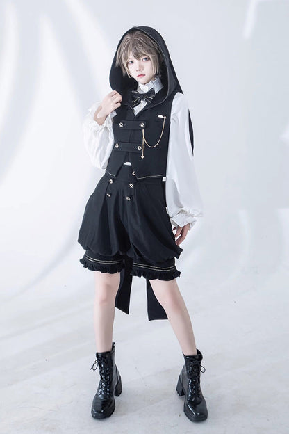 Ivory Anxious Rabbit Long-Sleeve Ouji Gothic Lolita Blouse