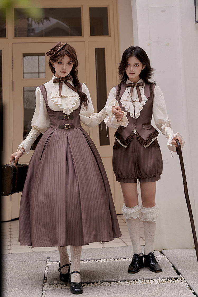 Manchester Striped Sweet Lolita Long Dress With Support