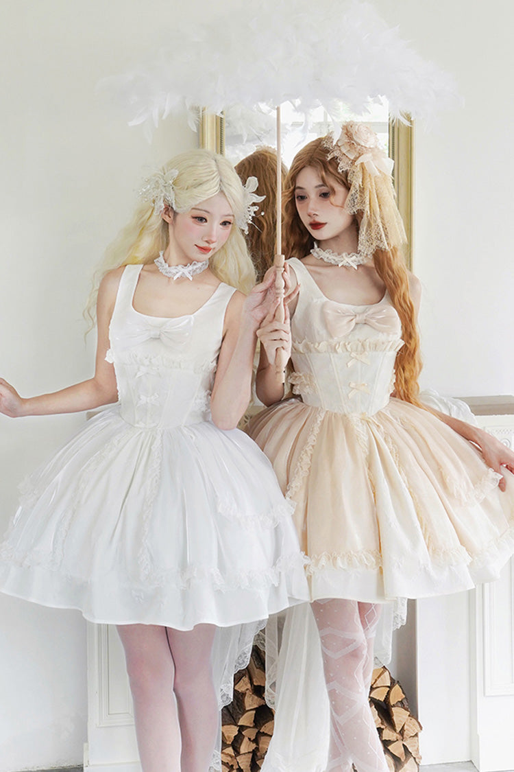 Bowknot Cardigan Sweet Elegant Princess Lolita JSK Dress in Moonlight Symphony