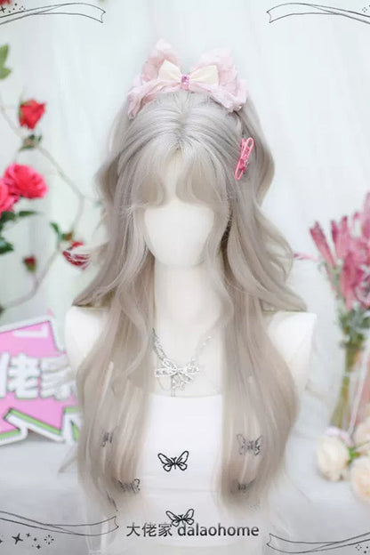 Sweet Lolita Long Curly Wig in Cream with Secondary Styling