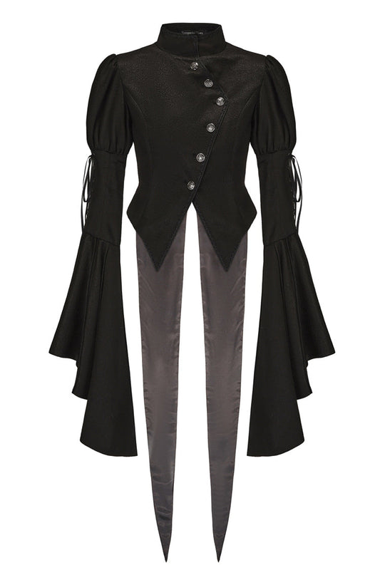 Elegant Prince Ouji Lolita Coat with Long Sleeves in Black