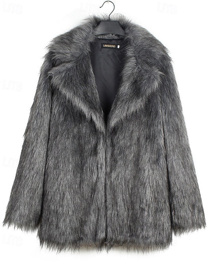 Fur Women's Coat Furs Faux Warm Comfortable