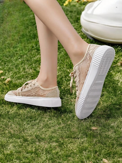 Wedding Lace Floral Women Sneakers Bridal Shoes Casual – for