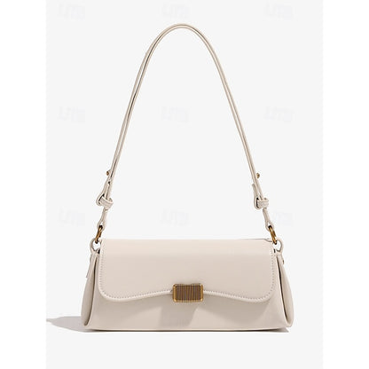 Daily Shopping Office Leather Tote Women's Baguette Bag PU