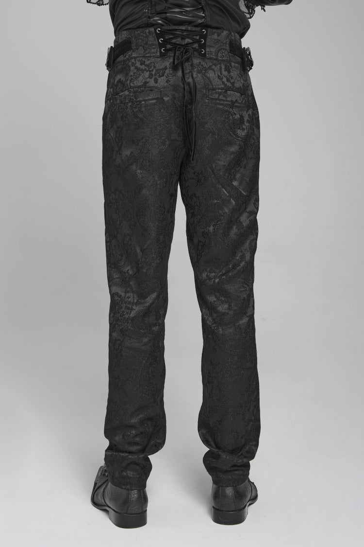 Lace-Up Buckled Zippered Gothic Pants for Men