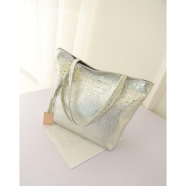 Shoulder Leather Tote Women's Nylon PU Bag Outdoor