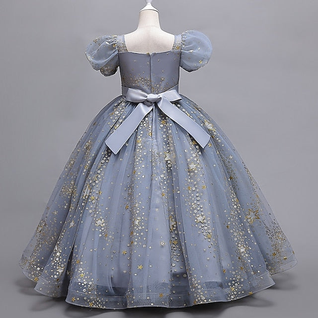 Short Flower Dress Polka Dot Girls' Party Star Kids