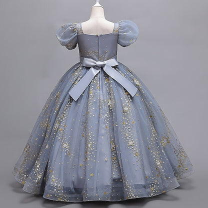 Short Flower Dress Polka Dot Girls' Party Star Kids