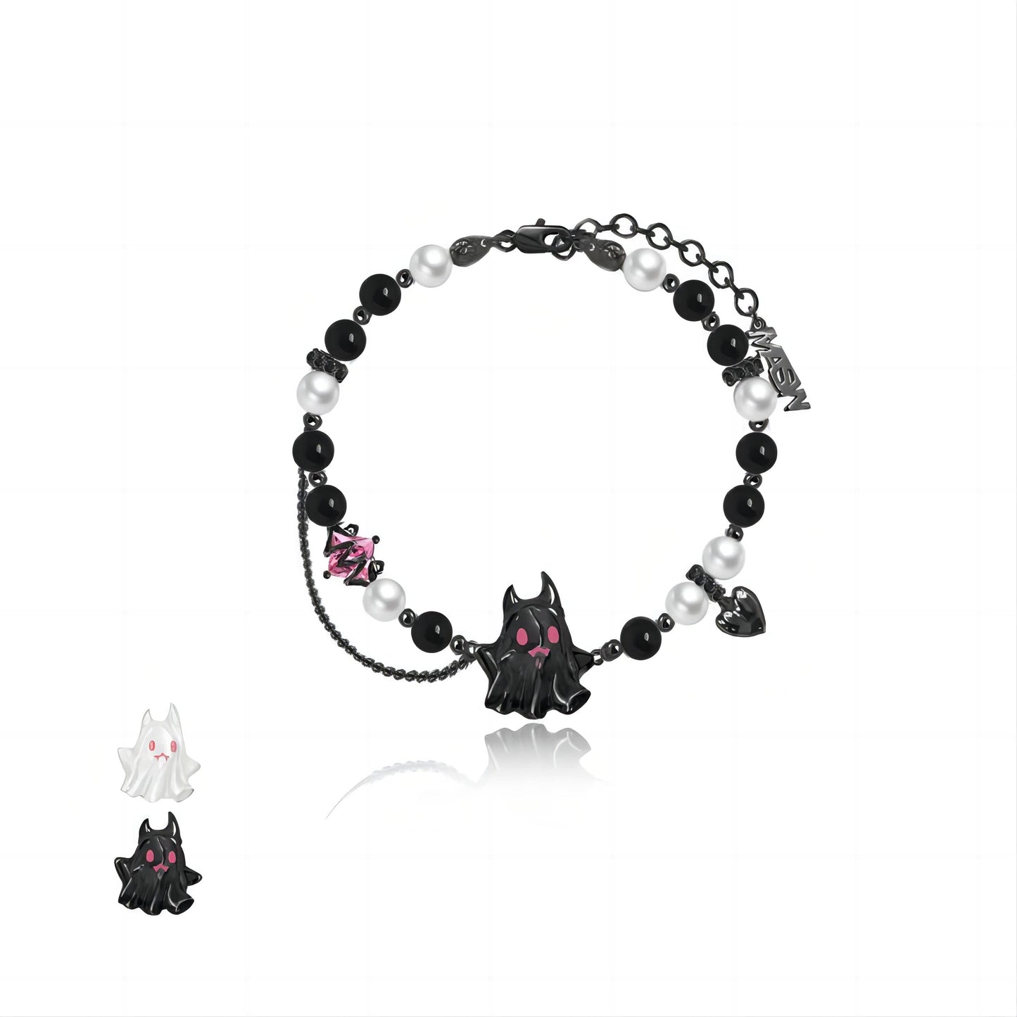 Black and White Little Ghost Bracelet