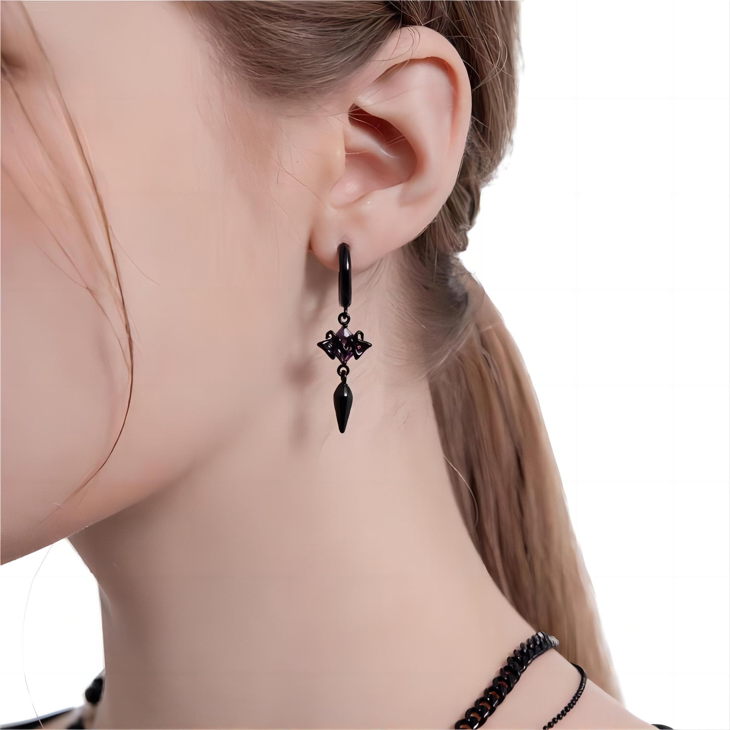 Cute Black and White Little Ghost Earrings