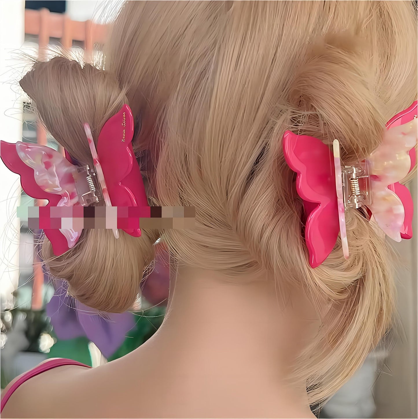 Haarspange mit Schmetterlings-Chignon-Klauenclip