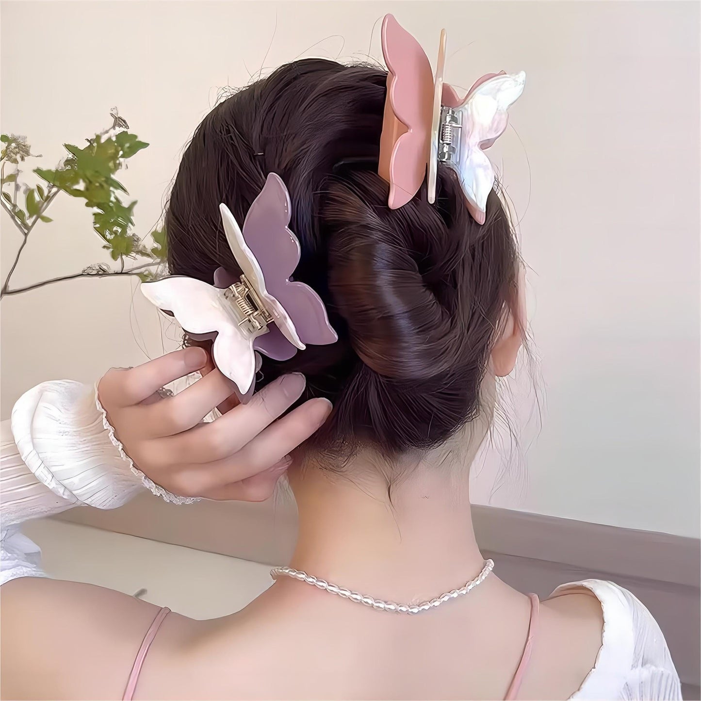 Haarspange mit Schmetterlings-Chignon-Klauenclip