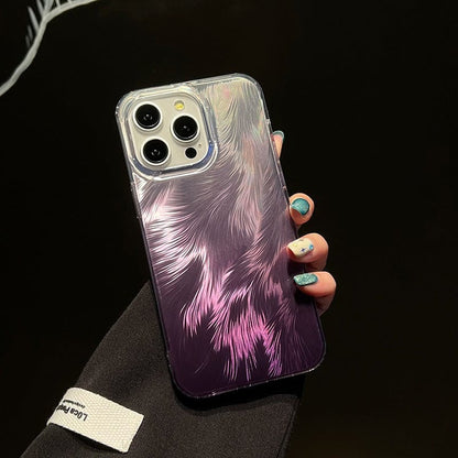 Colorful Laser Feather iPhone Case