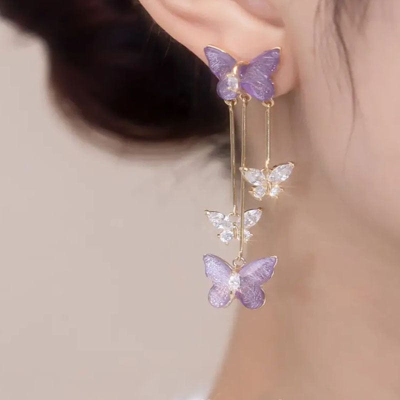 Chic Butterfly Dangle Earrings