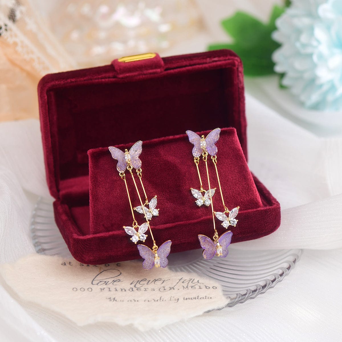 Chic Butterfly Dangle Earrings