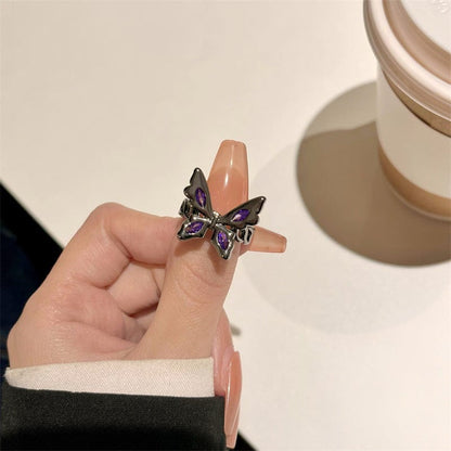 Bague Papillon Noir Chic