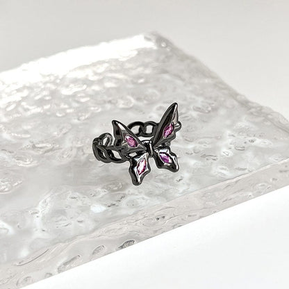 Bague Papillon Noir Chic