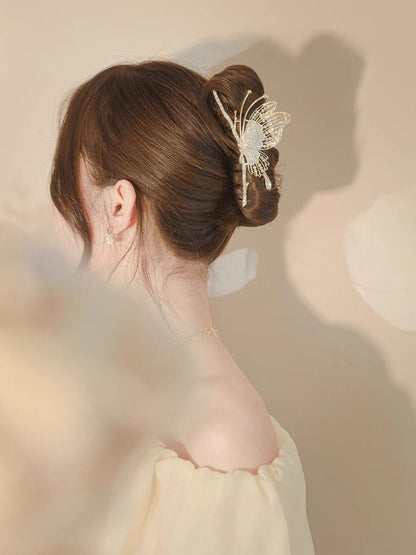 Chic CZ Inlaid Butterfly Hair Clip