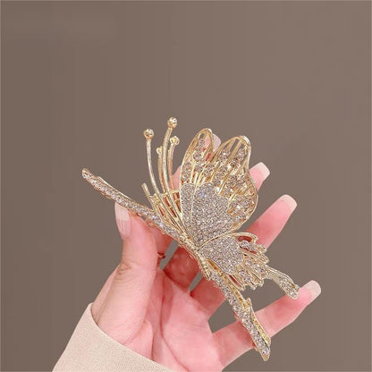 Chic CZ Inlaid Butterfly Hair Clip