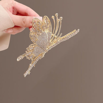 Chic CZ Inlaid Butterfly Hair Clip