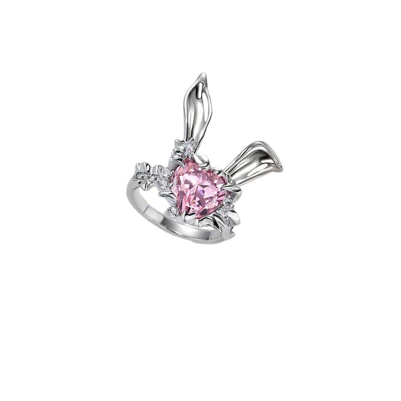 Bague chic en forme de lapin en cristal