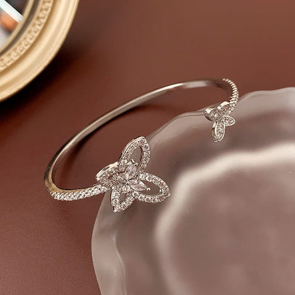 Duo Butterfly Bangle Bracelet