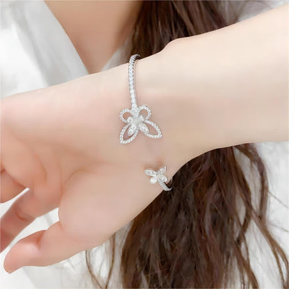 Duo Butterfly Bangle Bracelet