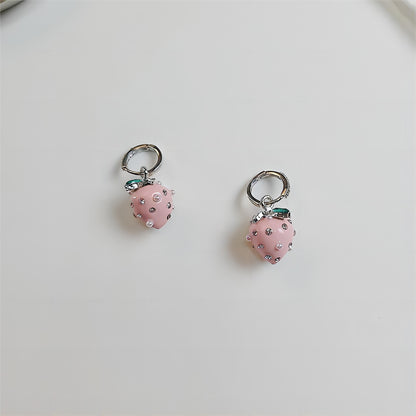 Strawberry Huggie Hoop Earrings