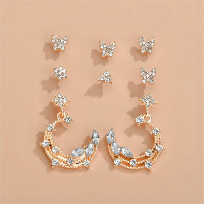 Chic Star Dangle Stud Earrings Set