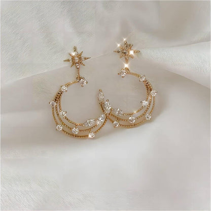 Chic Star Dangle Stud Earrings Set