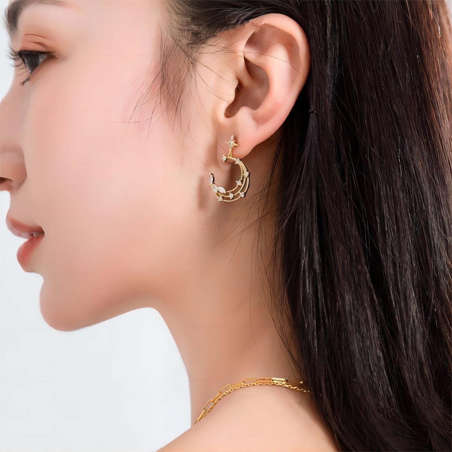 Chic Star Dangle Stud Earrings Set