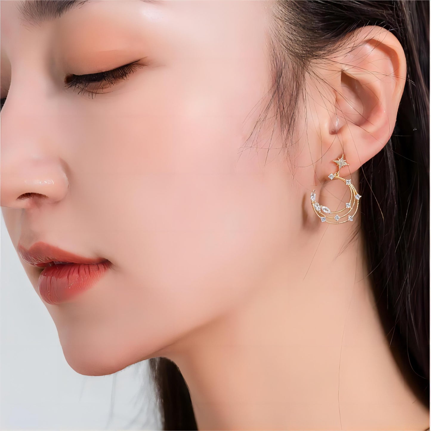 Chic Star Dangle Stud Earrings Set