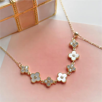 Chic Pearl Shell Floral Necklace