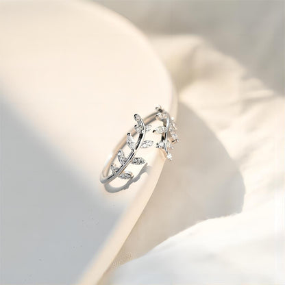 Chic Olive Branch Ring GEM588