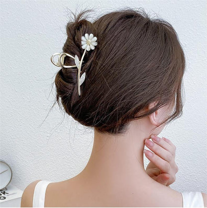 Opal Gänseblümchen Blume Chignon Kralle Clip