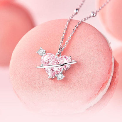 Pink Celestial Heart Necklace